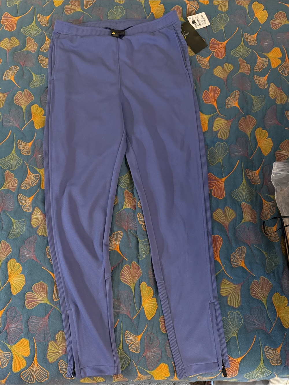Zella Lavender-Blue Track Joggers with Ankle Zips